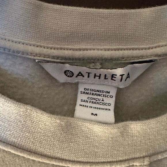 Athleta Retroplush Crewneck Sweatshirt SZ M - Picture 2 of 4